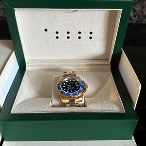 Pascal Design Regal Gold Blue Bezel UNISEX watch